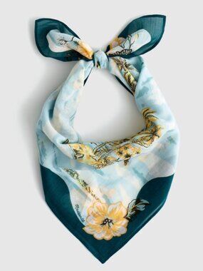 New Madewell Organic Cotton Warm Bluegrass Bandana